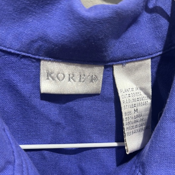 NWOT Koret Royal Blue Shirt size M - Picture 2 of 4